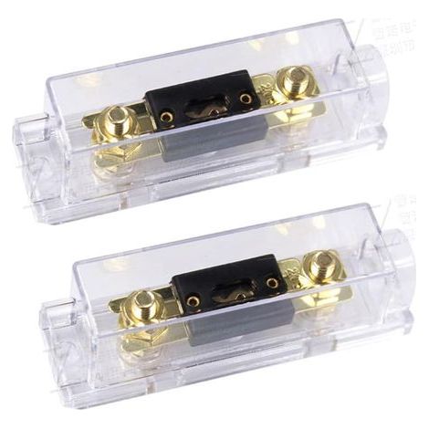 100A Porte-fusible ANL 100A ANL Fusible Lame d'or Voiture Automobile l'audio Puissance sécurité protéger plaqué pour Calibre 0 2 4 (1/5)
