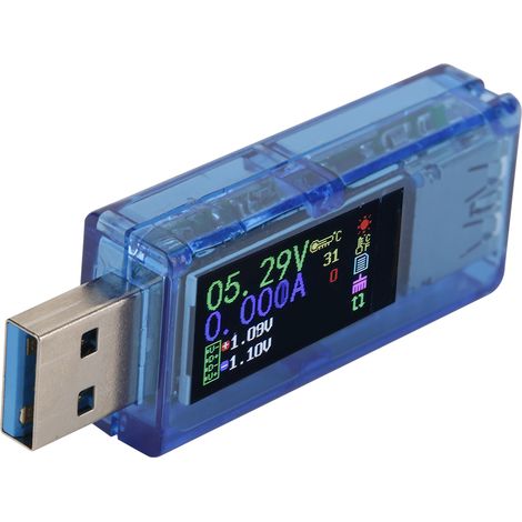 RuiDeng AT34 USB 3.0 Farb-LCD-Voltmeter, Amperemeter, Strommesser, Multimeter, Ladegerät, USB-Tester (1/5)