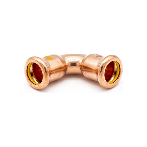 15mm PrimaPress Copper 90° Elbow - Gas, WRAS Approved Fitting (1/3)