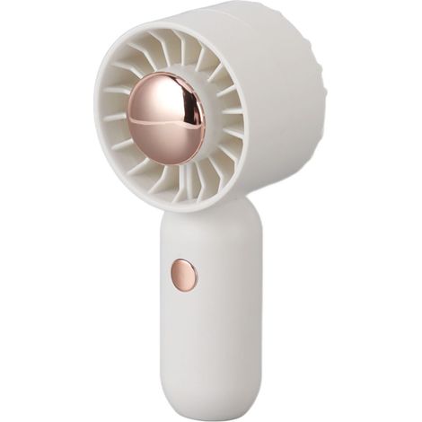 Ventilateur de poche portable rechargeable USB, idéal pour les étudiants (blanc). (1/5)