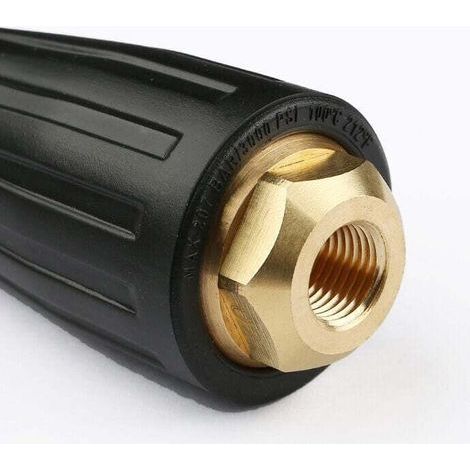 Buse Rotative Haute Pression 3000 PSI Buse de Pulvérisation Turbo pour Nettoyeur Hute Pression avec Raccord Rapide 1/4". 030(noir) (1/3)