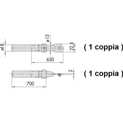 CISA ART.06425.010 ASTE X 57120 E 57165- CISA- 1,0 pz