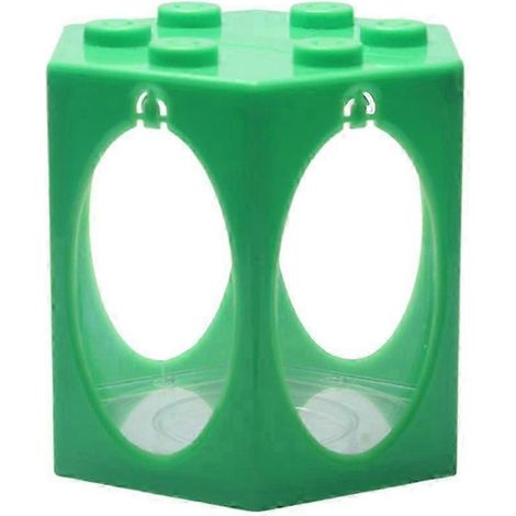Fischglas-Set, stapelbares Aquarium-Dekor, DIY-Mikrolandschaft, Fischfutterbox, Tischdekoration-Round Green