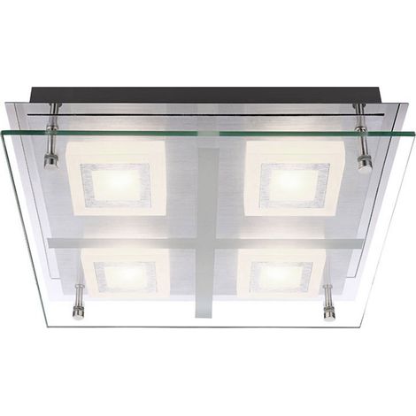 Plafoniera a LED cubo di vetro cromato faretto illuminazione soggiorno lampada da corridoio Globo 49206-4