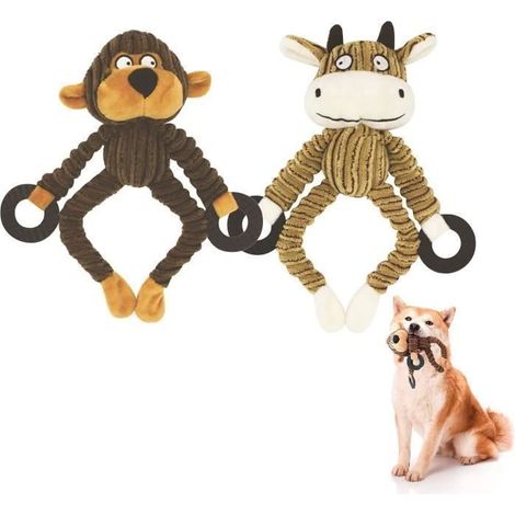 Jouet chien solide, Jouets pour Chiens, Jouets à Couinement pour Chiens, Jouets Sonores en Peluche Jeux Interactif Chiot Durables (1/4)