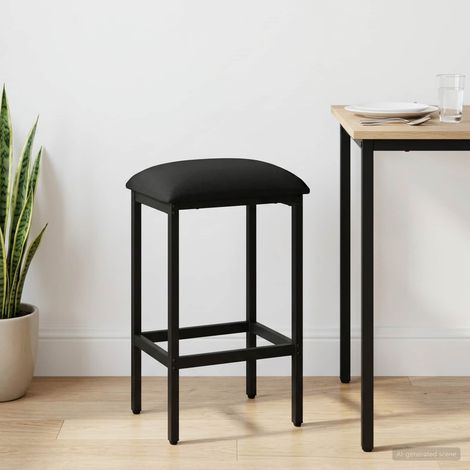 vidaXL Tabouret de bar Noir 40 x 32 x 74 cm Bois d'ingénierie (1/5)