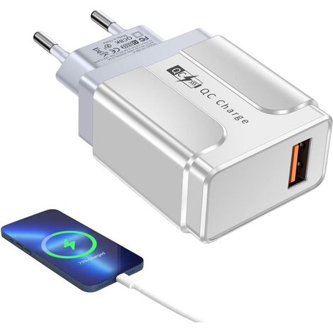 Prise de Charge Rapide - Tête de Charge Rapide 68 W Protection Contre la surchauffe Protection Contre l'incendie PD Tête de Chargeur 110-240 Anti-Chute Ignifuge pour Le ménage (1/5)