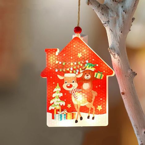 Guirlande Lumineuse Led - Décor De Noël Pour Arbre De Noël - Pendentif Bonhomme De Neige - Lumière D'Ambiance - 1 Pièce (1/3)