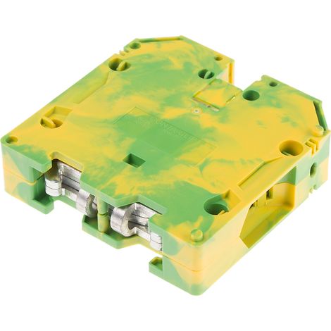 Bloc de mise à la terre modulaire RS PRO, A visser, Vert, Jaune ( Prix pour 1 ) (1/2)