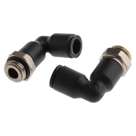 Adaptateur fileté coudé Legris LF3000 vers Enfichable, 8 mm G 1/4 Mâle ( Prix pour Paquet de 5 )