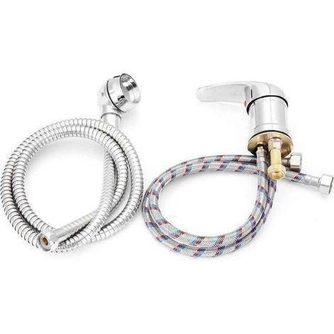 Grifo de lavabo + cabezal de ducha - Manguera rociadora - Plástico resistente - Para lavadero - Owners-Crezuo-Crezuo