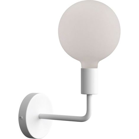 Fermaluce Metal, applique murale en métal avec extension courbe Sans ampoule - Blanc (1/5)