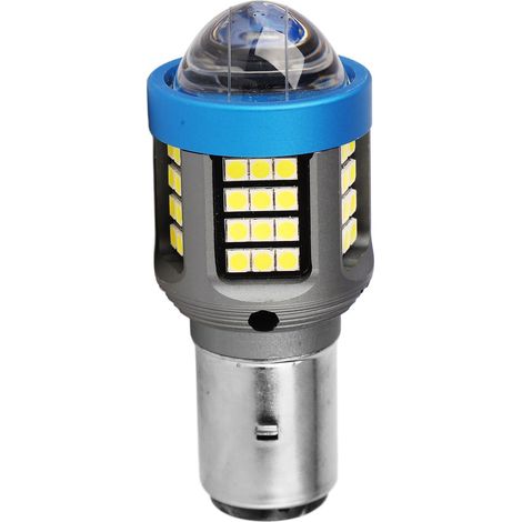 Phare LED moto BA20D blanc haute luminosité, large vision, ampoule avant moto en alliage d'aluminium, super brillant (1/5)