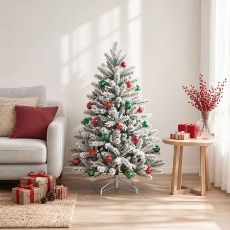 Set di Palline di Natale 88 pz Verde e Rosso Ø 6 cm Plastica vidaXL (1/5)