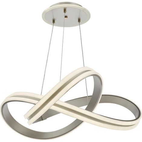 Dar Gavino Suspension Gavino à LED argent brossé (1/5)