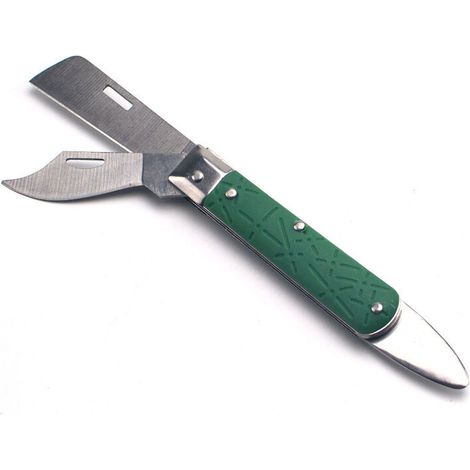 Outil de pépinière pour couper les semis et les écorces de couteau à arbres, écorce de greffage courbée, lame, outil de taille de rosiers de jardin de boutique, peut être courbé 1pc 1pc