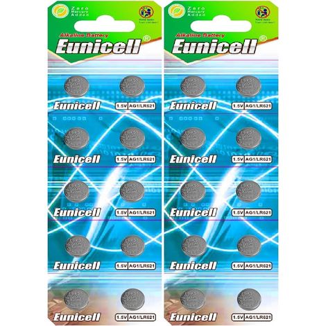 Lot de 20 Piles Bouton SR621SW AG1 LR621-1,5 V - 364/164/LR60/SR60 - Alcalines (1/5)