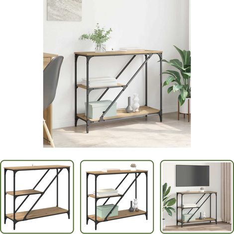 vidaXL Konsolentisch Artisan-Eiche - Konsolentisch Artisan-Eiche 88,5 x 30 x 75 cm Holzwerkstoff (1/5)