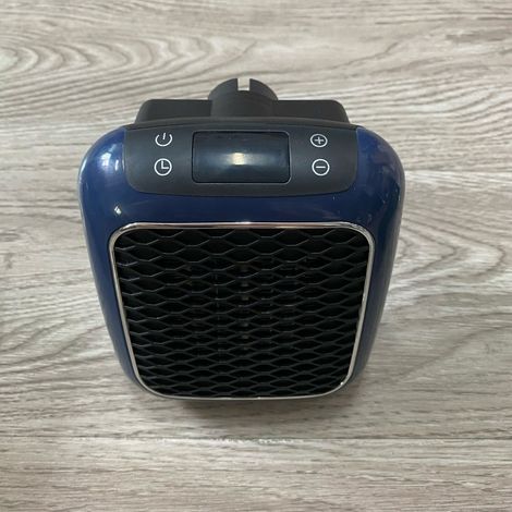 800 Watts Chauffage Soufflant Ceramique Mini Chauffage Soufflant Chauffage éConomique Portable Chauffage sur Prise avec Thermostat et Minuterie, pour Bureau, Chambre, Salon-(Bleu avec télécommande) (1/2)
