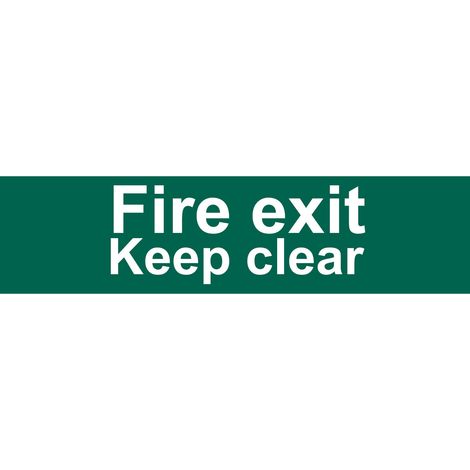 Draper 'Fire Exit Keep Clear' Safety Sign (73221) (1/5)