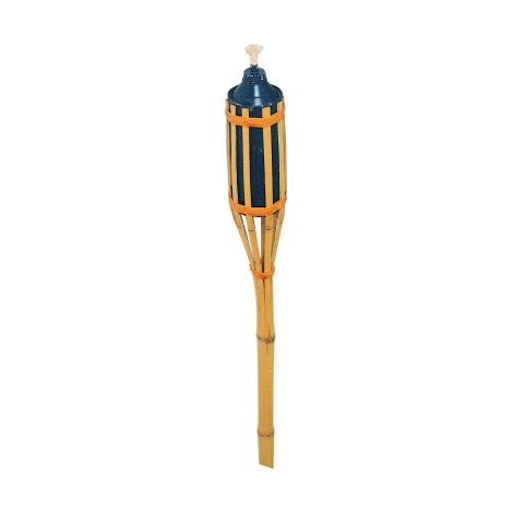 Torche bambou 120 cm h 0,200 l cuve tole pour jardin exte'rieur