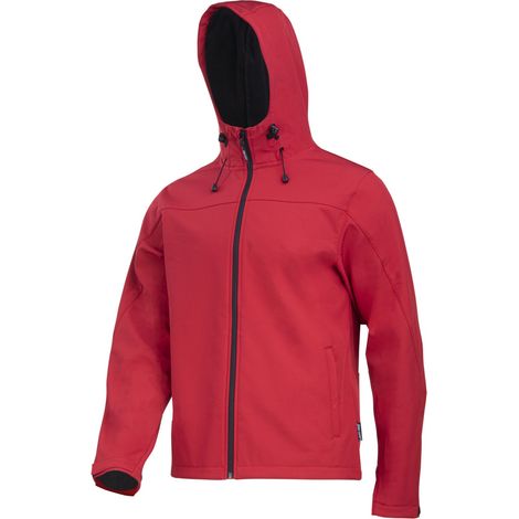 Veste softshell à capuche, rouge, taille 3XL, CE, Lahti (1/3)