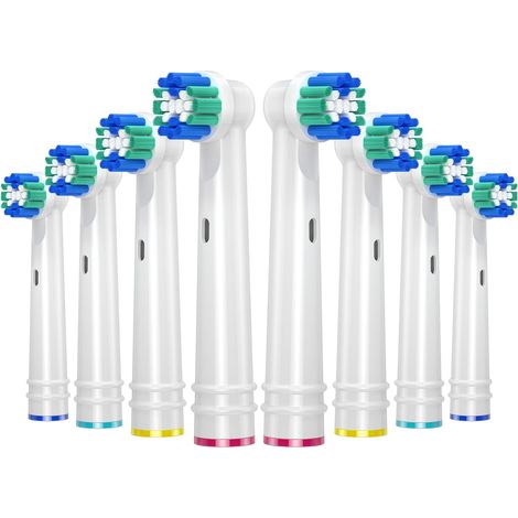 Tête de brosse de remplacement, 8 paquets de têtes de brosse à dents électrique, têtes de brosse Classic Precision Clean, Vitality Pro Smart Genius Series (1/5)