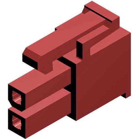 Connettore Mini Fit maschio 2 vie rosso