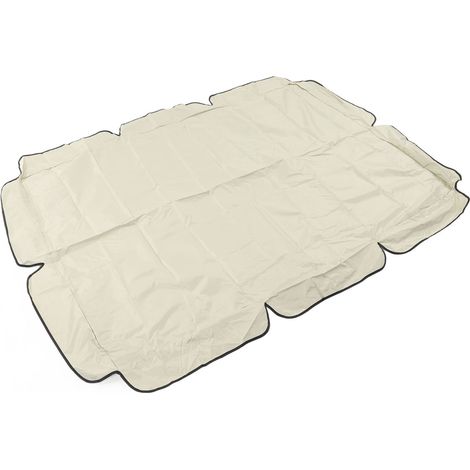 Toile de rechange imperméable pour balancelle d'extérieur, en tissu Oxford 420D argenté, couleur beige, idéale pour jardin et terrasse.