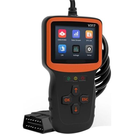 Scanner Diagnostic OBD2 Professionnel, Lecteur de Codes Moteur pour Voitures, Outil de Vérification de Pannes et Réinitialisation de Véhicules (1/4)