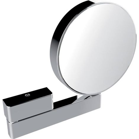 Miroir cosmétique et de Rasage Universel sur Bras articulé, Miroir cosmétique Rond pour Montage Mural, Miroir grossissant (3/7x) sans éclairage, chromé (1/5)