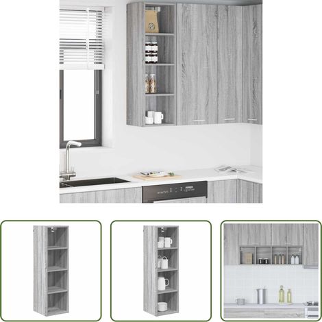 Küchenschrank Holzwerkstoff - Hängeschrank Graues Sonoma 30 x 29,5 x 100 cm Holzwerkstoff (1/5)