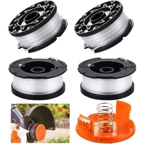 4-teiliges Ersatzspulen-Set für Trimmerfaden mit Spulenabdeckung für Black & Decker (1/4)