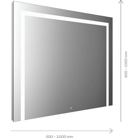 emco MI 220 miroir lumineux LED, trois découpes lumineuses, (1/3)