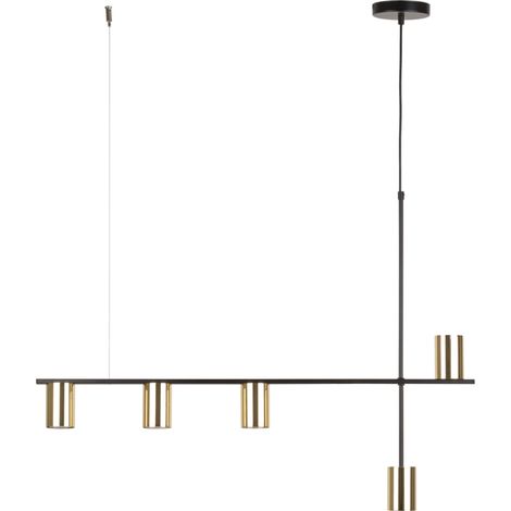 Suspension moderne noir/or 5 spots GU10 12W Vendo Sigma (1/3)