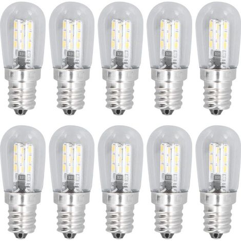 Bulb LED E12 10 pieces 1,5W light white hot 500LM Glass Compatible ceiling and wall service life 50 000h (1/5)