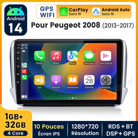 10 pouces Carplay Autoradio pour Peugeot2008 2013-2017 Android 32GB JUNSUN (1/5)