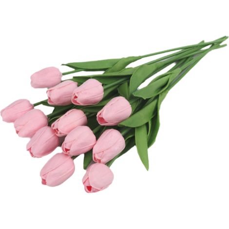 Fleurs de tulipes artificielles « Real Touch », fleurs artificielles réalistes à la texture naturelle, bouquet de tulipes en polyuréthane pour la décoration printanière, table-AquaForge (1/5)