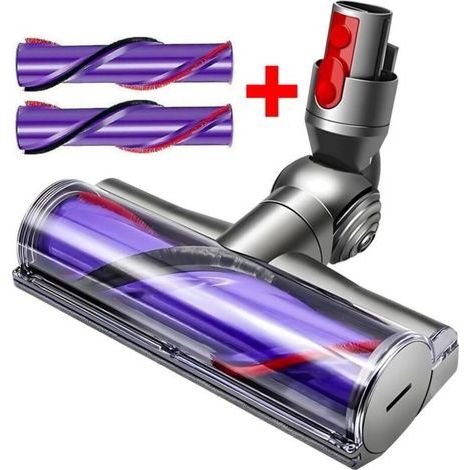 Brosse motorisée pour aspirateur sans sac – Compatible Dyson V7, V8, V10, V11, V15 – 50 W, idéale sols durs & moquettes, livrée avec 2 rouleaux (1/5)