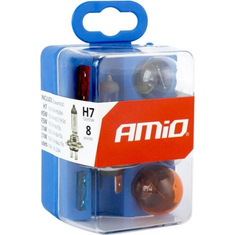 Jeu d'ampoules et de fusibles, 8 pièces H7 AMIO-01499