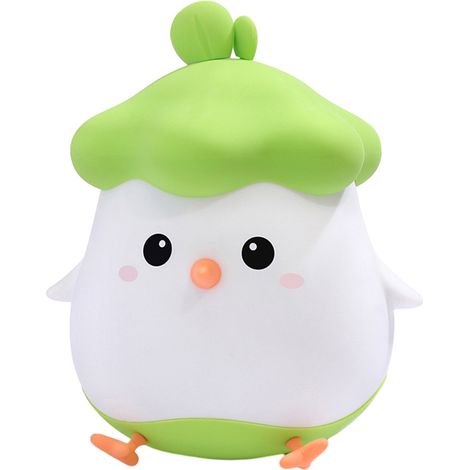 Veilleuse pour enfants, veilleuse poulet aux légumes, veilleuse mignonne, contrôle par pincement, variateur portable rechargeable par USB