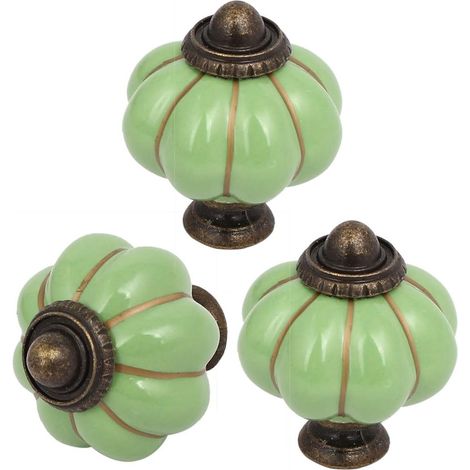 Keramik Kurbisform Bouton Schrank Schublade Griff Pull Vert 3pcs (6a7158b0ecaf3e2b6d2a6d7833716161) (1/3)