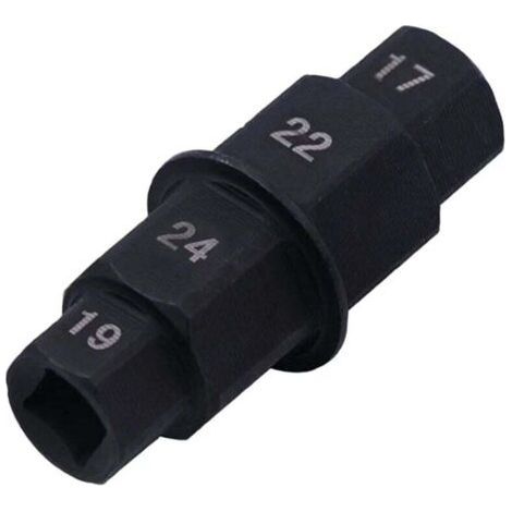Motorcycle Front Wheel Axle, Wheel Axle Wrench, Motorcycle Wheel Axle Wrench, Special Motorcycle Socket, Hexagonal Axle, Motorcycle Wheel Axle, Front Wheel Axle (Black) (1/5)