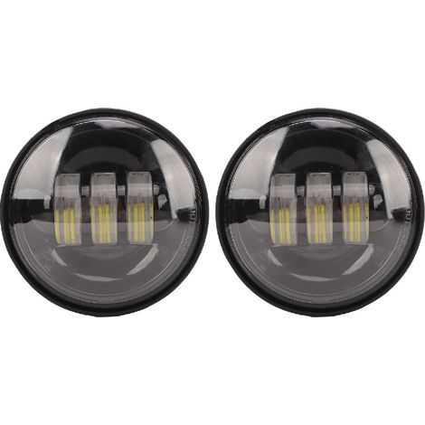 2 Pièces Feux Antibrouillard LED Blanc 4.5 Pouces IP67 Étanche 10-32V 30W Phares de Route pour Moto (1/5)