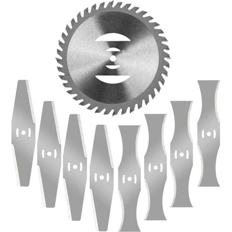 Lot de 9 Lames de Rechange pour Coupe-Herbe,Tondeuse à Gazon Lames de Rechange en Acier Tondeuse électrique Lames de Tête Coupe-Herbe sans Fil Coupe Bordure sans (1/4)