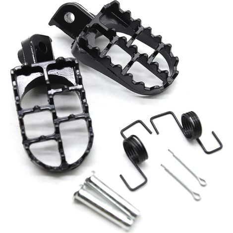 Pieds de repose-pieds Noir Aluminium Remplacement pour Yamaha YZ125 YZ250 PW50 PW80 BW80 DT50 RT100 RT180 TT22