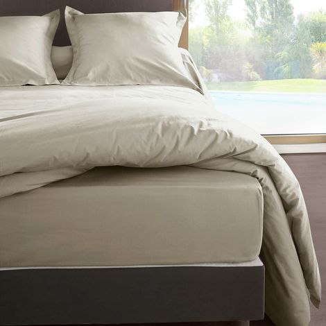 Housse de couette Lin en percale de coton 80 fils 260 x 240 cm (1/2)
