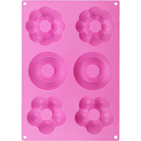 2 moldes de silicona para donas,molde de silicona antiadherente para hornear bagels,molde de silicona resistente al calor para hornear donas (1/5)