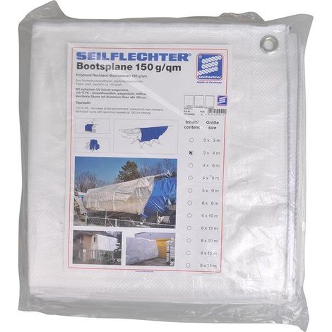 Bâche de protection 3x4m blanche