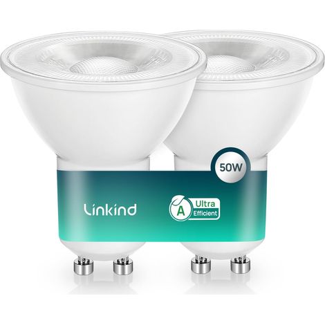 Ampoule LED GU10 ultra-efficiente, 2W=50W, 4000K Blanc Neutre, Ampoule GU10 Spot 360Lm, Angle de faisceau étroit de 36°, ampoule LED GU10 Classe A, 2 pièces (1/5)